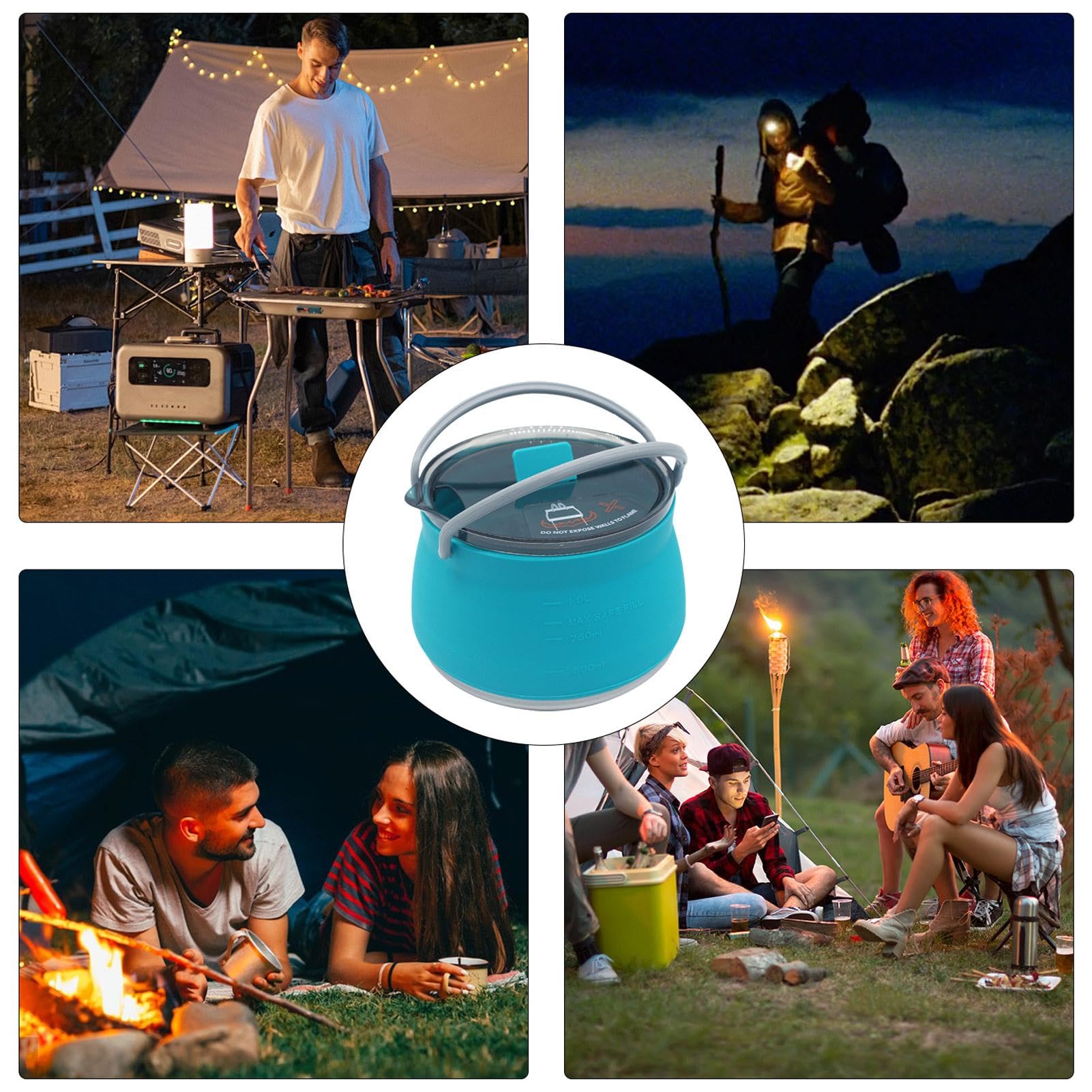 Opvouwbare waterkoker camping - opvouwbare