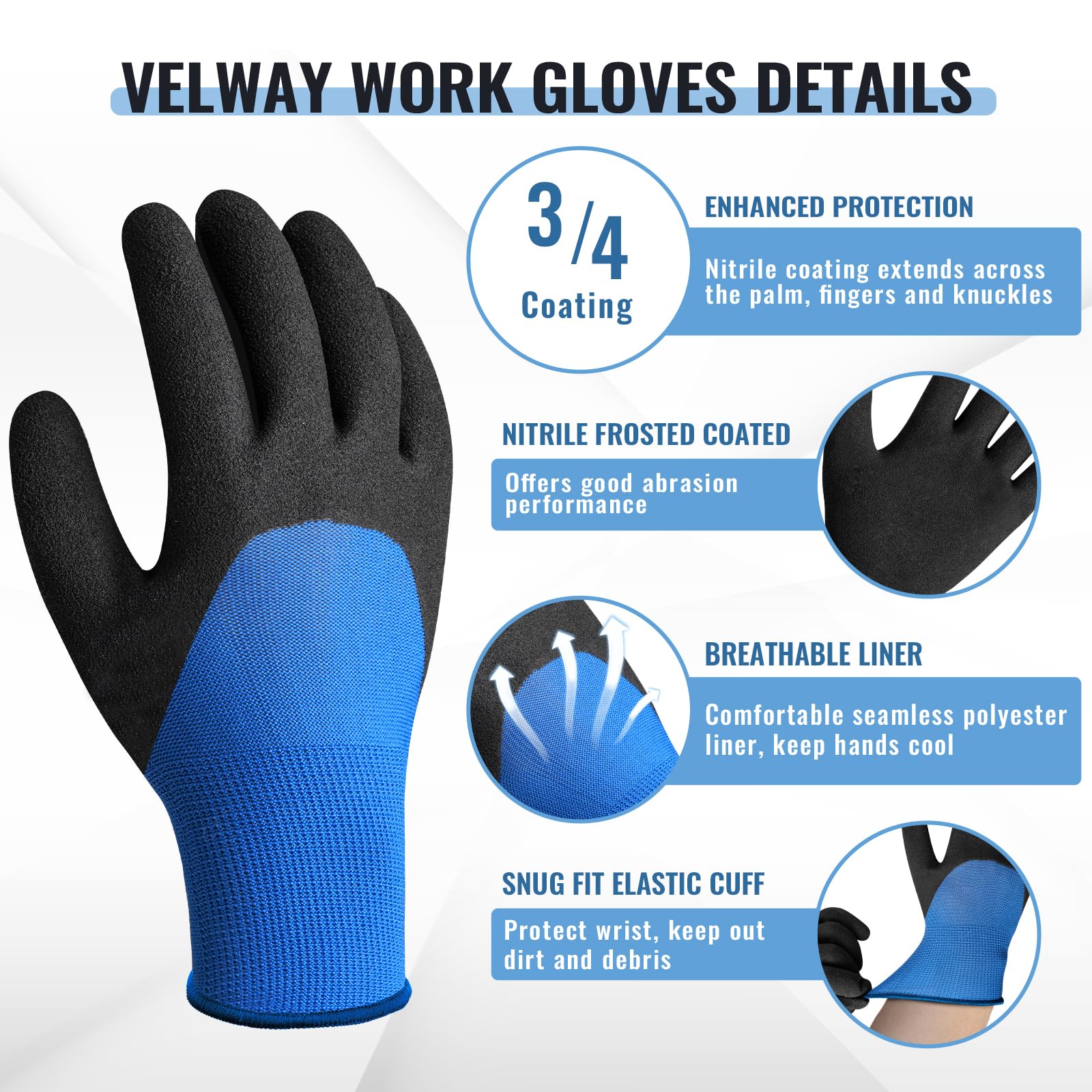 Velway Gants De Jardinage Longs Pour Femmes - Résistants Aux épines Et à La Taille Des Roses - Cuir Respirant - Idéaux Pour Travaux De Jardinage - Très Grand