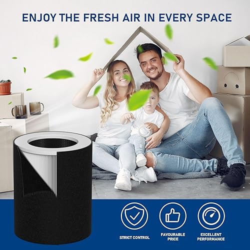 Miniatura 7 de HP670 Juego de filtros HEPA de repuesto compatible con Hunter HP670 purificador de aire True HEPA de torre grande, número de pieza H-HF670-VP, 1