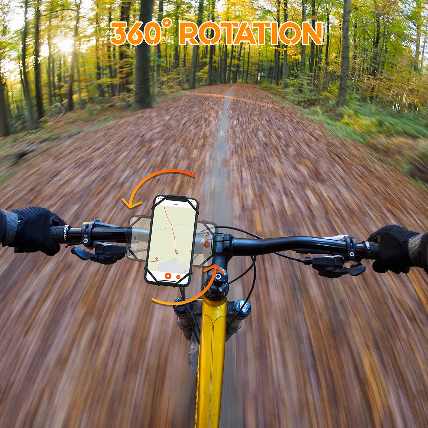 Support De Téléphone Pour Vélo, Rotation Réglable à 360