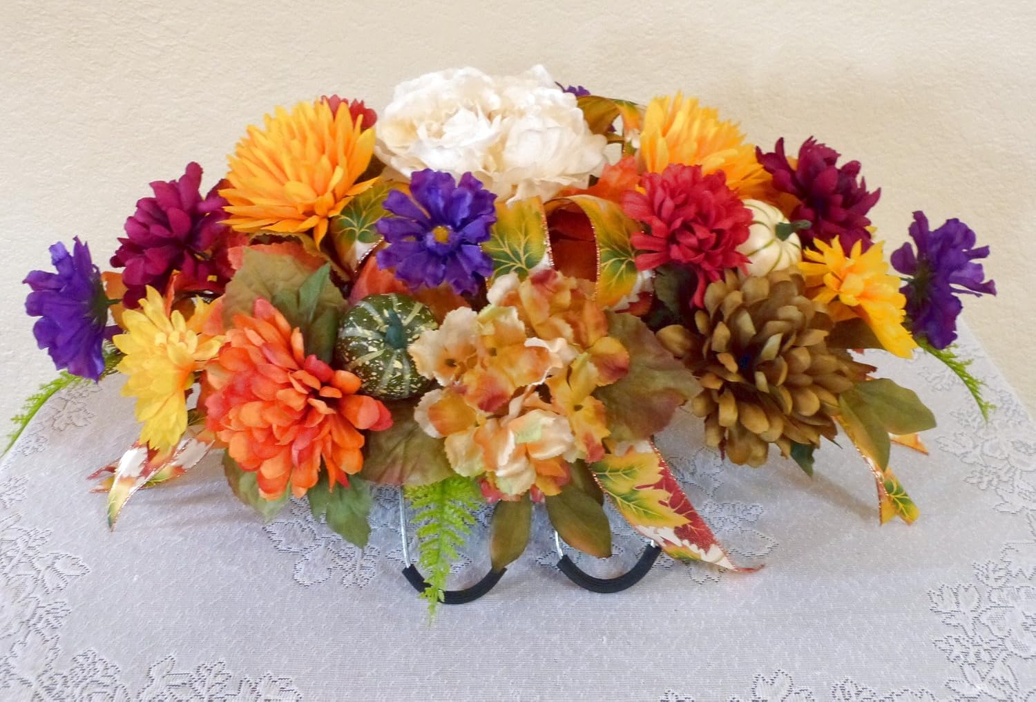 Silk Florals & Frills Fall Cemetery Saddle, Cemetery Fall