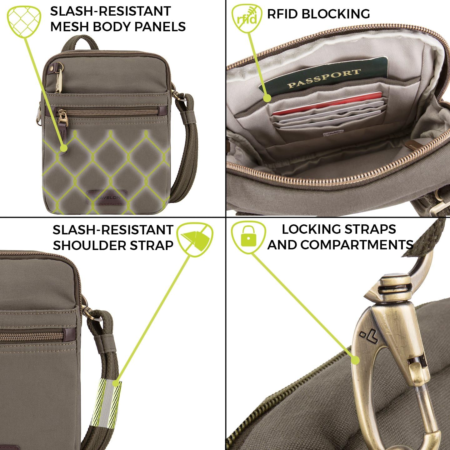 Travelon Anti-theft Courier Small N/S Slim - Image 4