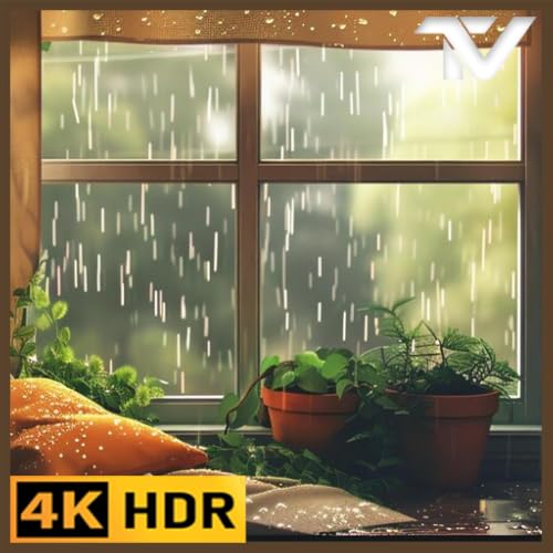 Pluie silencieuse à la fenêtre - Images et sons relaxants pour le calme nocturne