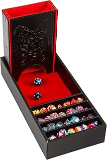 Forged Dice Co. Citadel Dice Tray and Dice Tower - DnD Dice Tray, Dice Box Storage for Dice and Removable Dice Tower - 3 in 1 Dice Rolling Tray, Storage and Tower - Perfect for RPG and Tabletop Gaming