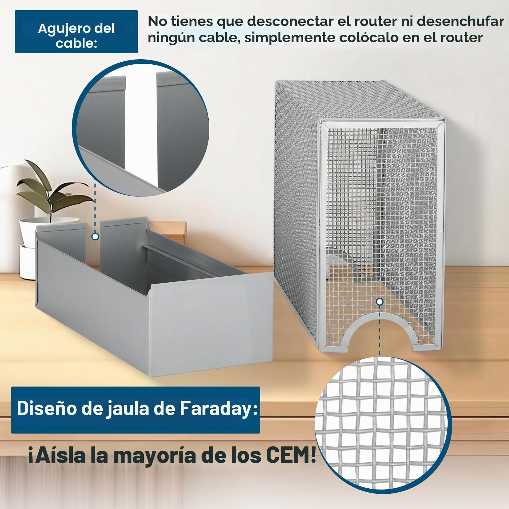 WiFi Guard EMF Faraday Cage para Router