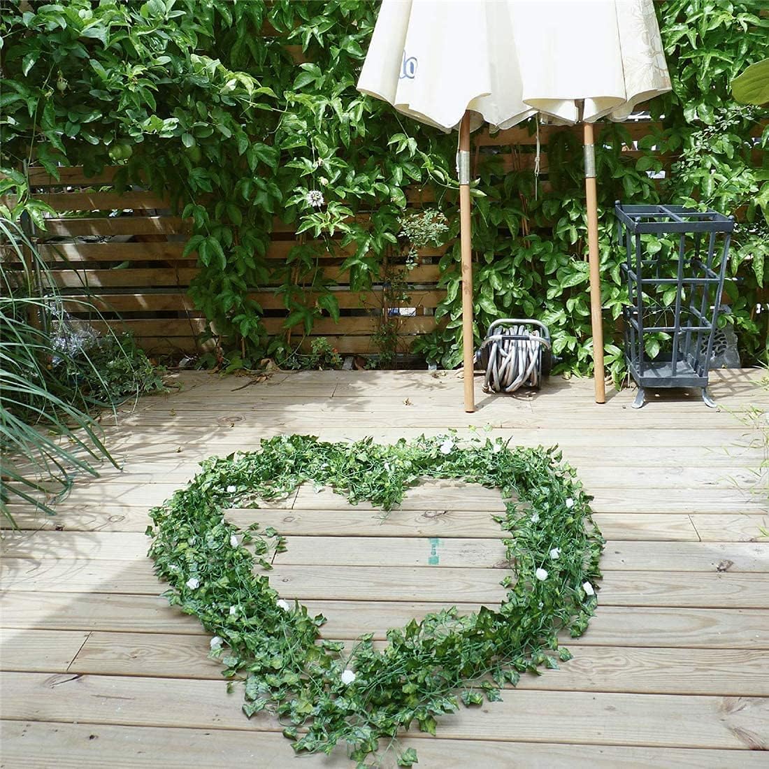 84 FT Artificial Ivy 12 Pack Ivy Vine Garland Ivy Leaves Greenery Garlands Clip Hanging Fake Leaf Plants Faux Green Flowers Decor Home Kitchen Garden Office Wedding Wall…