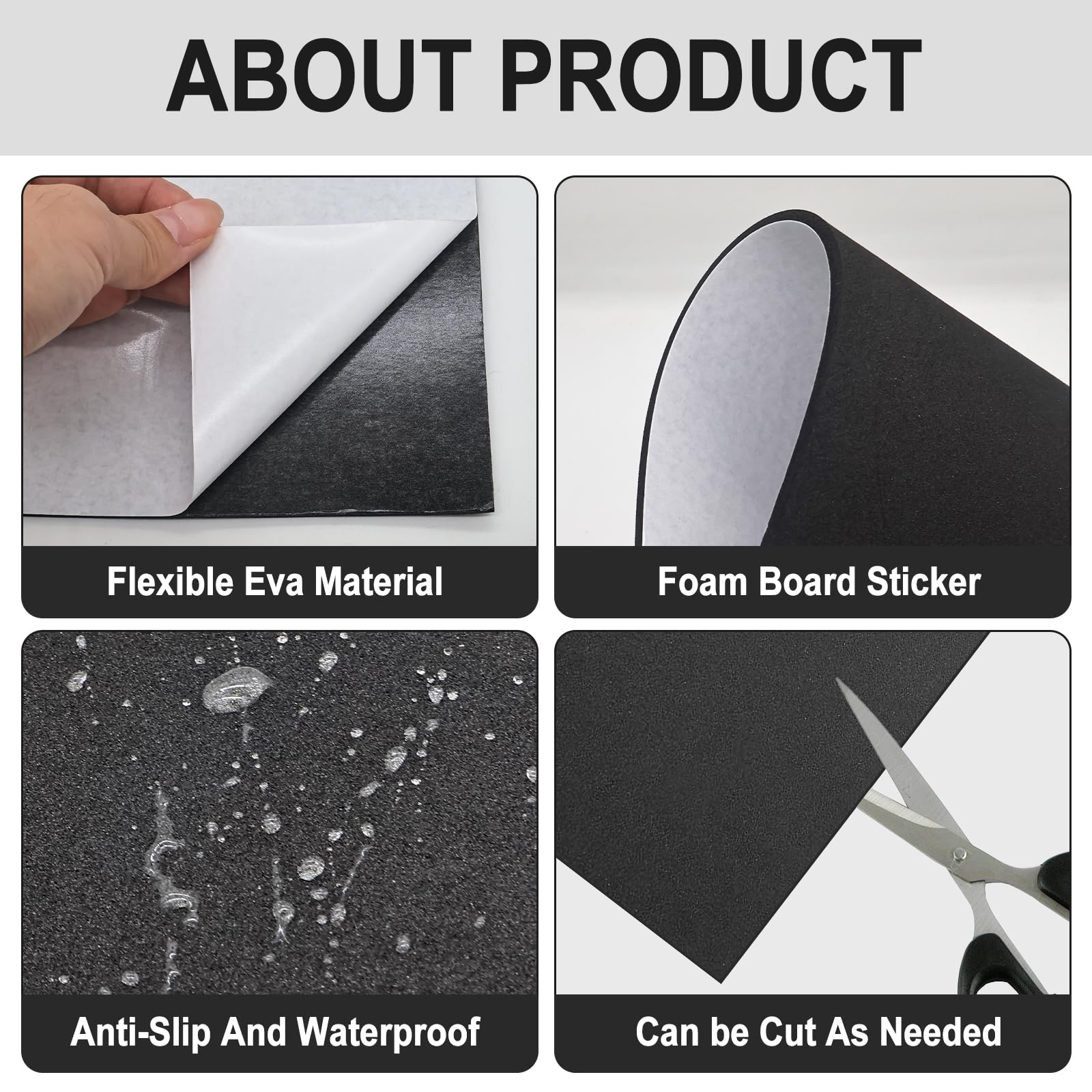 Pannelli Schiuma Eva Adesiva 6 Pezzi - Antiscivolo, Fonoassorbente, Per Mobili E Porte - Foto 5