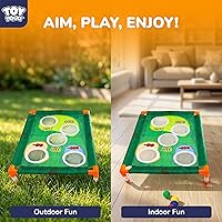Vista 4 de TOY Life Juego de Cornhole de Golf Juego de Golf Corn Hole Set Juego de Golf Chipping para Adultos y Niños Juego de Golf de Patio Trasero Juego