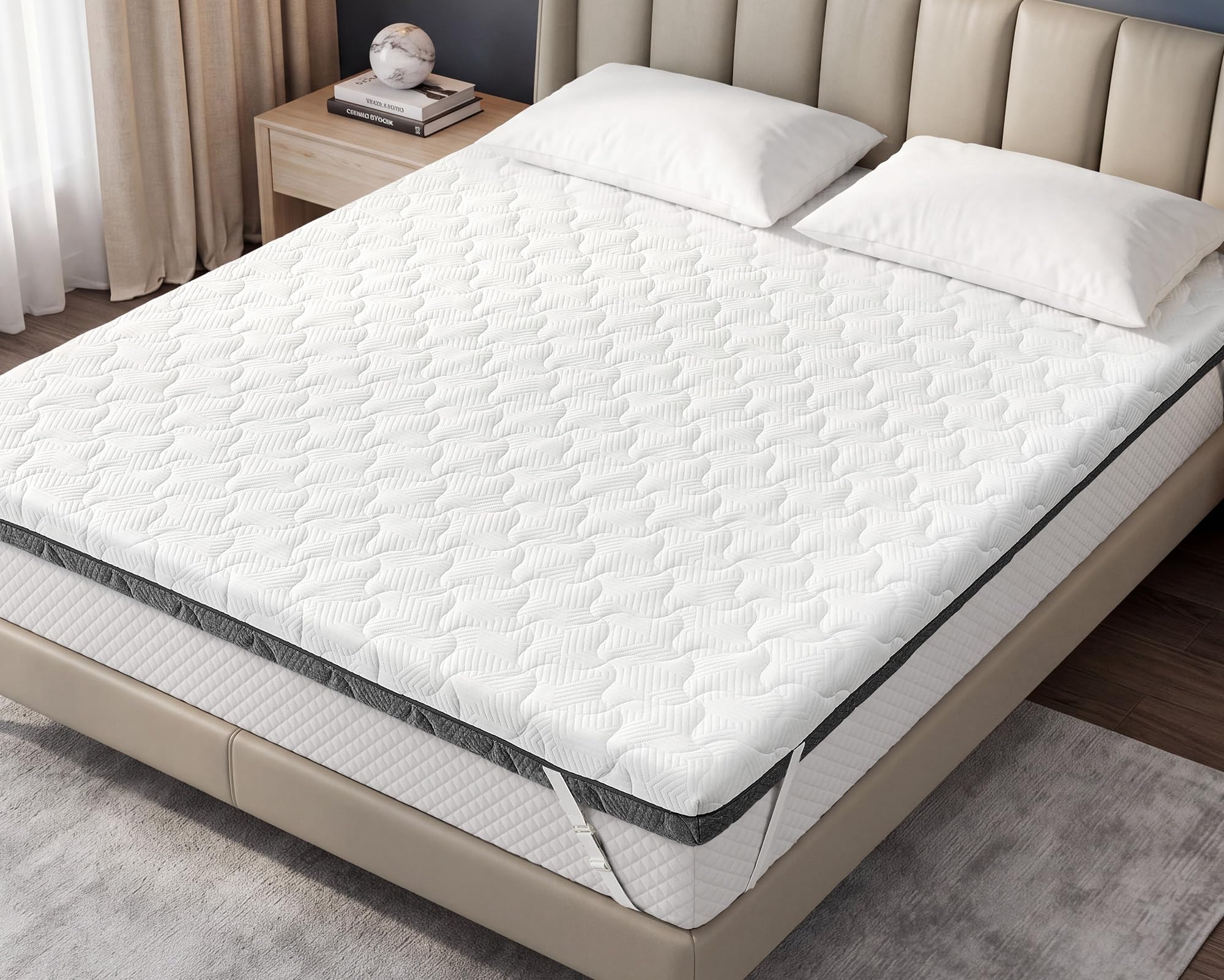 Extra Firm Mattress Topper Super King Bed 10cm Mattress for Back Pain