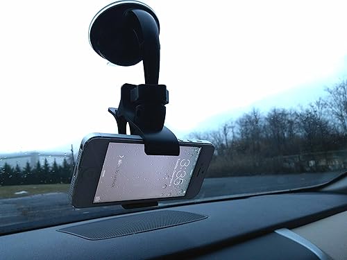 Miniatura 2 de Soporte universal para parabrisas y tablero de automóvil, soporte para teléfono inteligente, función giratoria de 360 grados, se adapta a cualquier