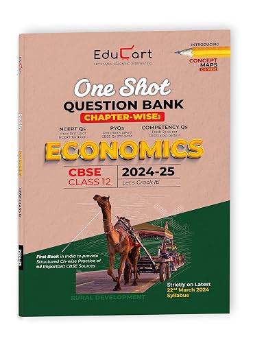 Educart CBSE Class 12 ECONOMICS One Shot Question Bank 2024-25 (for 2025 exam)