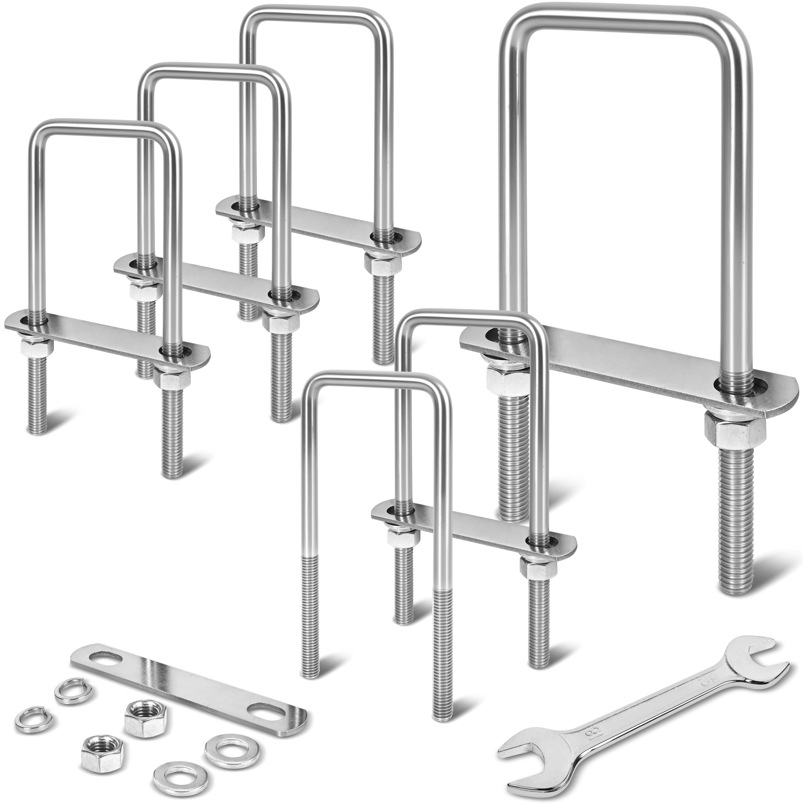 M12 Stainless Steel U-Bolts - 4 Sets Kit -11