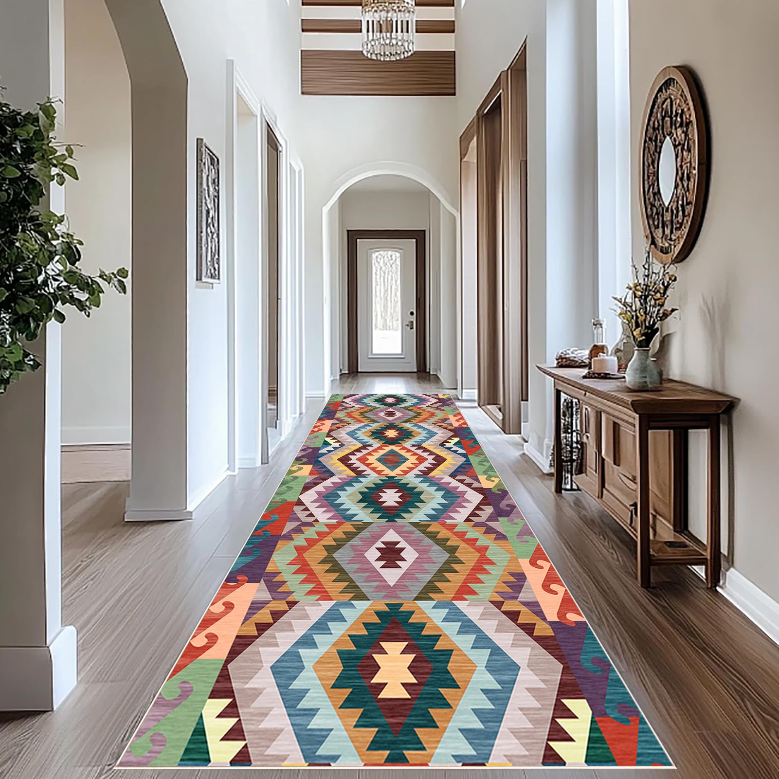 Rug Runners for Hallway Non Slip Carpet Runners for Hallways Long Kitchen Rug Washable Hall Runner mat 60 x 180 cm Area Rug Absorbent Carpet Floor Mat Narrow Corridor Rug Runner for Entrance Stair