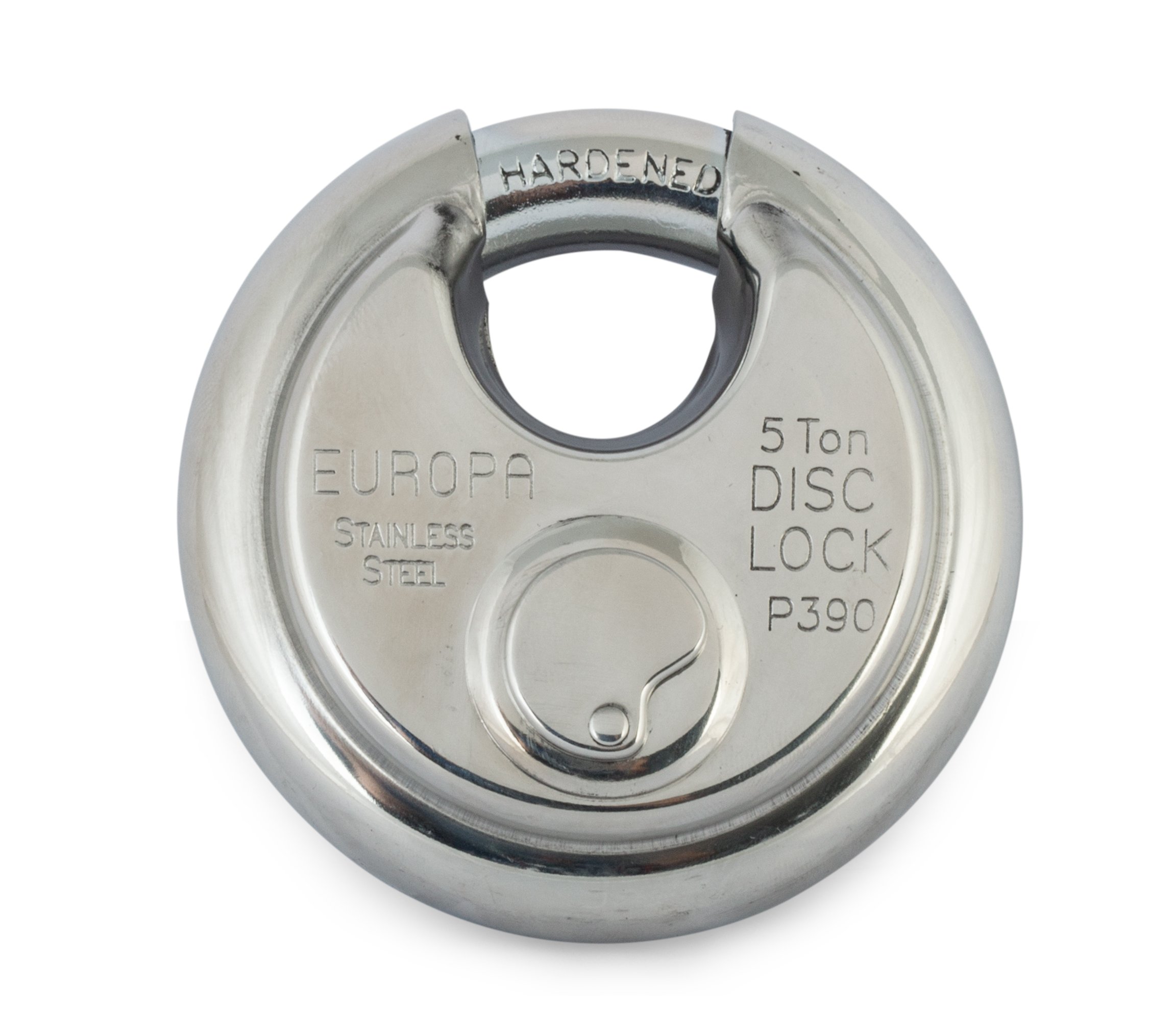 Europa Stainless Steel Painted Disc Padlock (Metallic) — Amazon image 2