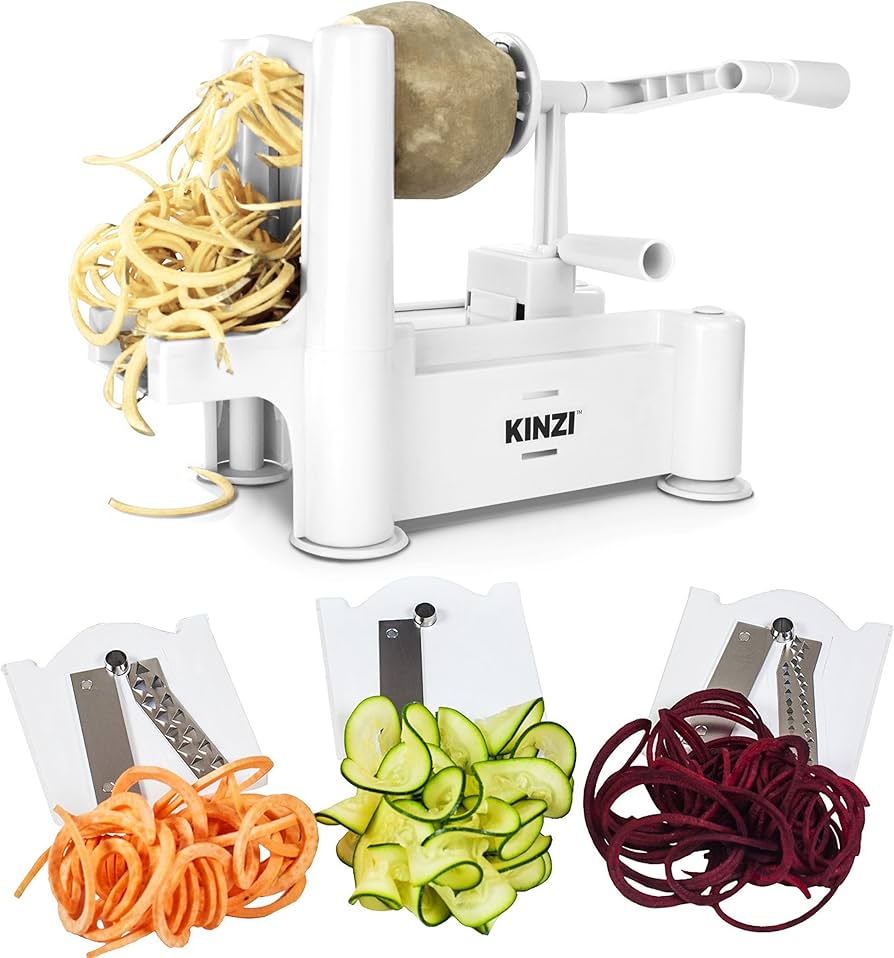 Amazon | Kinzi 三枚刃 野菜&フルーツ用 スパイラルスライサー