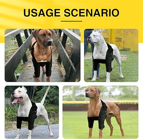 Miniatura 5 de LISPOO - Las almohadillas protectoras para codo de perro proporcionan apoyo y protección para el codo, soporte para displasia de codo de perro para