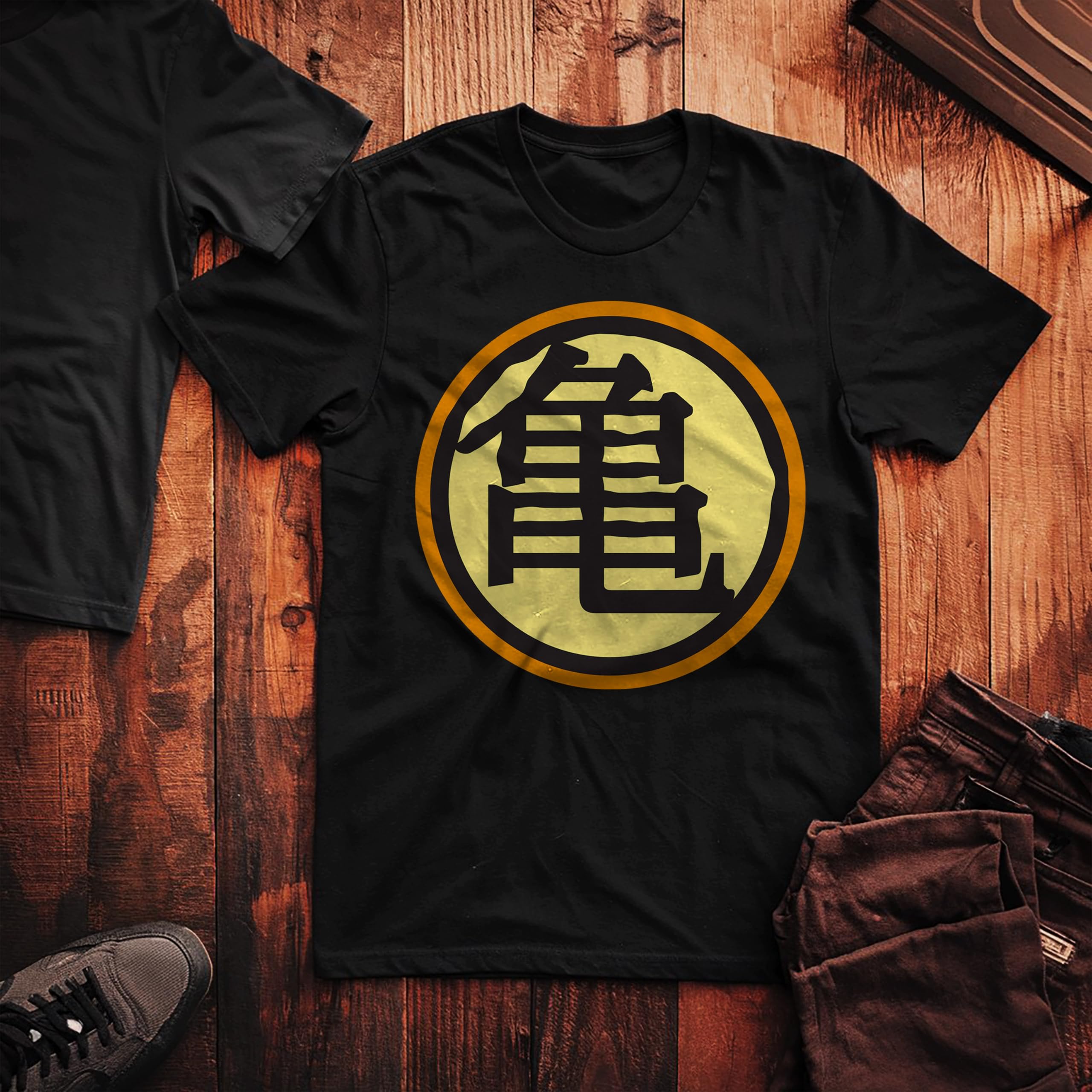 Dragon Ball Camiseta | Artículo Licenciado Oficial | Kame Logo | Unisex | Negro | XL