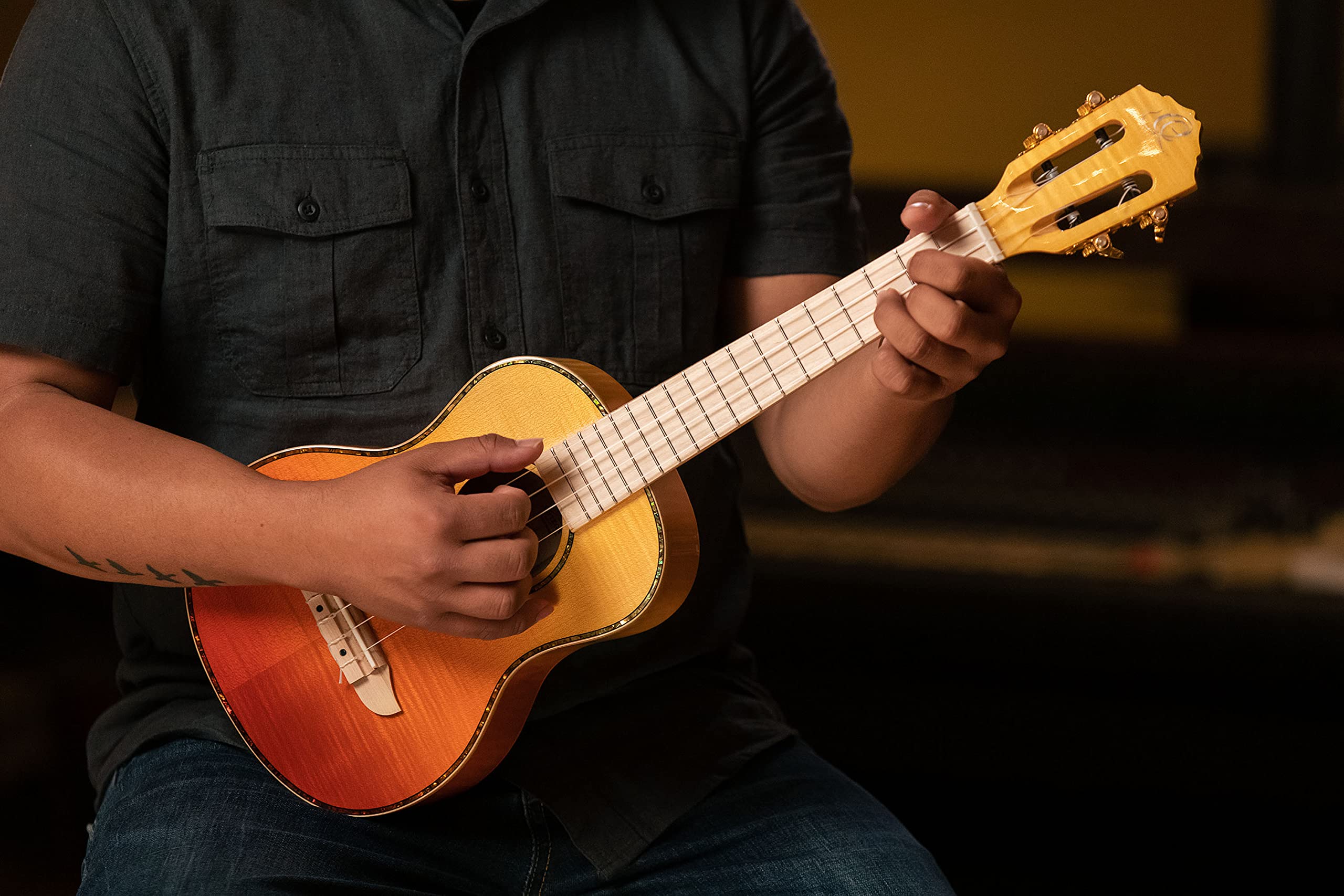 Ortega Guitars Ukulele Tenore Acustico – Prism Series – Gig Bag Inclusa – Acero, Multicoloured (RUPR-TQB)