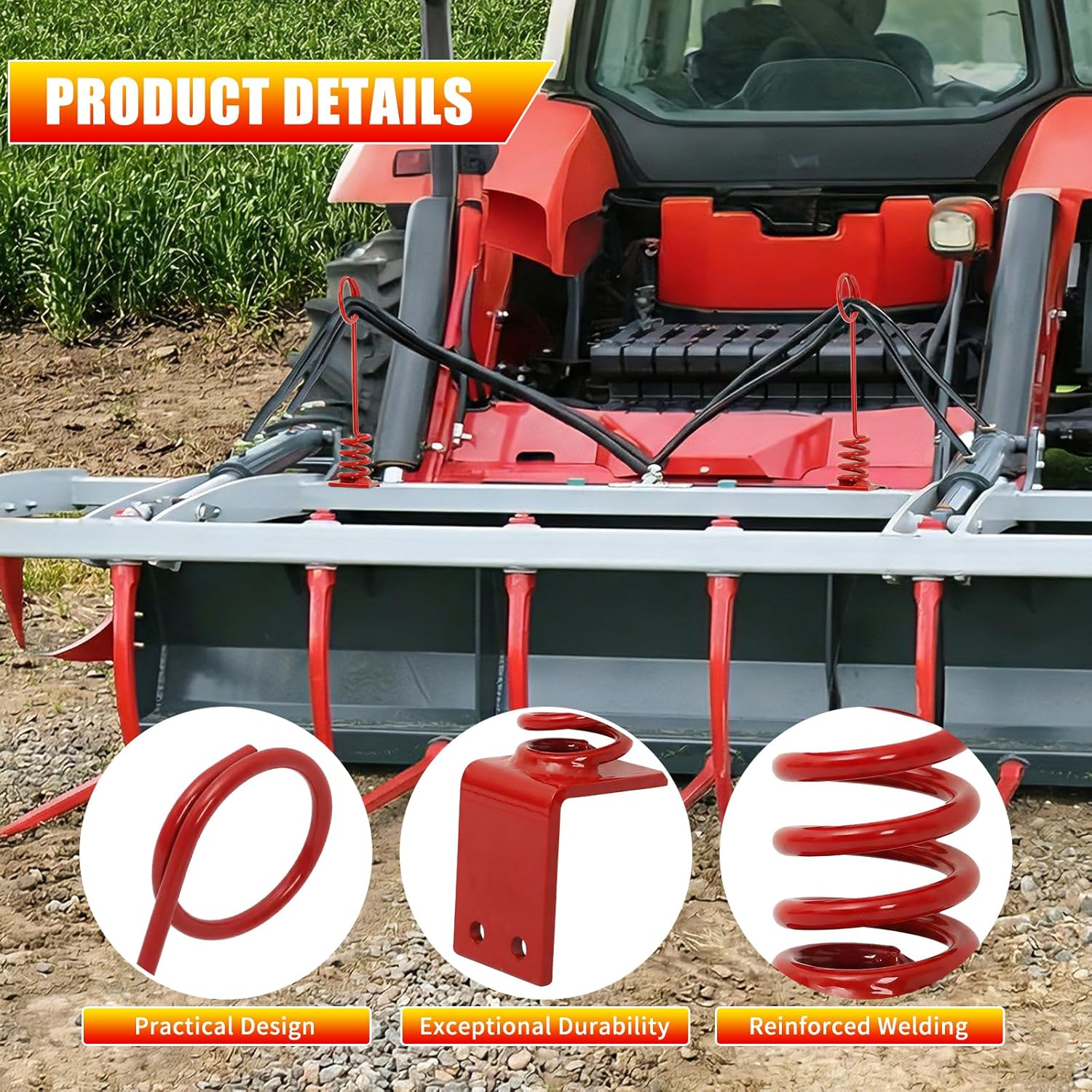 Hydraulic Hose Holder Tractor - 0.3" (8cm) Thick Plate Hydraulic Hose Saver, Bolt-On/Weld-On Hydraulic Hose Hanger Clamp, Rust-Proof | Heavy Duty for Skid Steer & Outdoor Use 1PC Red