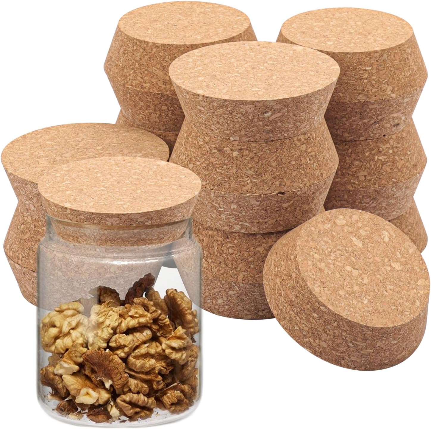 40 Pack 1.73 Inch Wine Bottle Cork Stoppers, Jar Stoppers, Cork Plugs for Bottling Needs, DIY Crafts and More