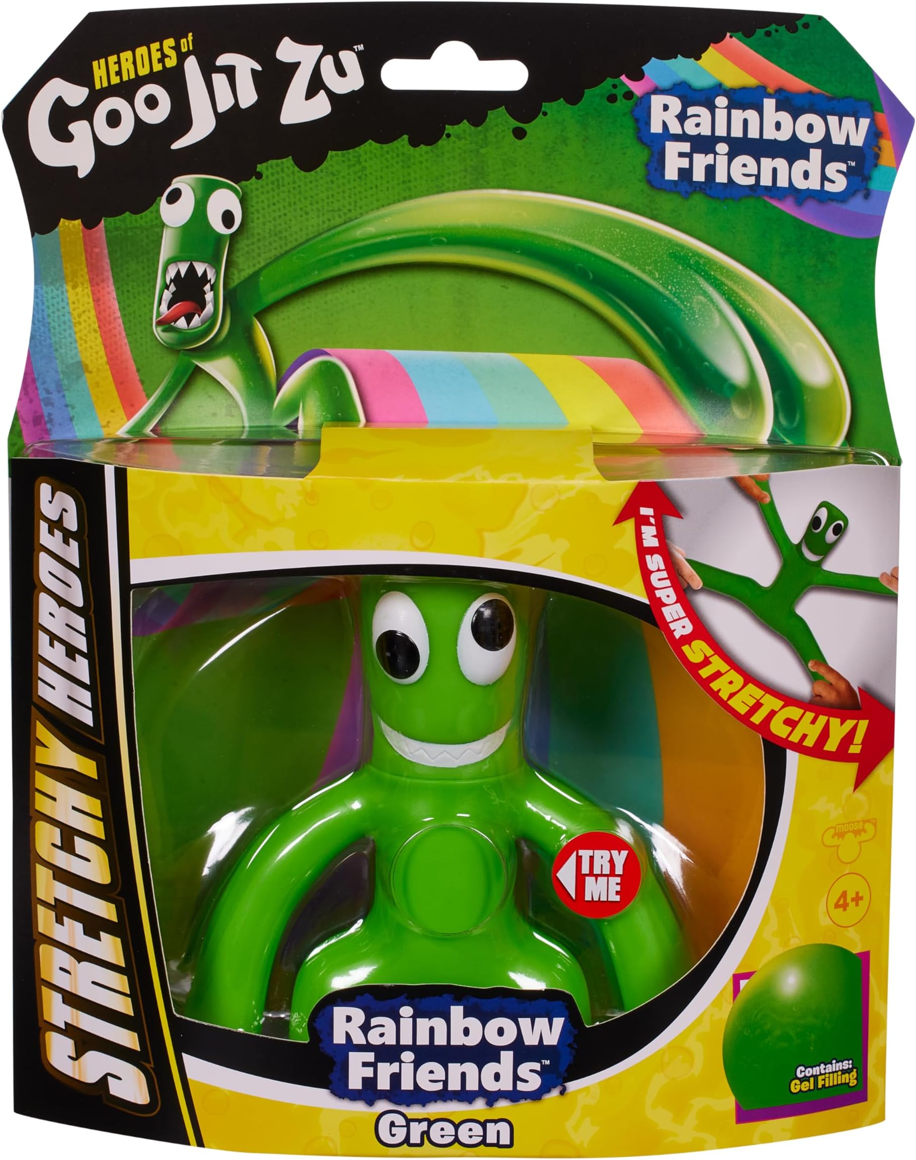 Heroes of Goo Jit Zu Rainbow Friends, Green. The multiplayer, kid-friendly horror story experience. Super Stretchy Goo Filled Toy Figure.