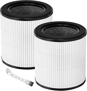 M05 Air Filter Compatible with MOOKA M05 & B-D02 Air Purifier 3-in-1 H13 True HEPA & Activated Carbon Replacement Filter for Smoke Odor Dander Pollen 2 Pack