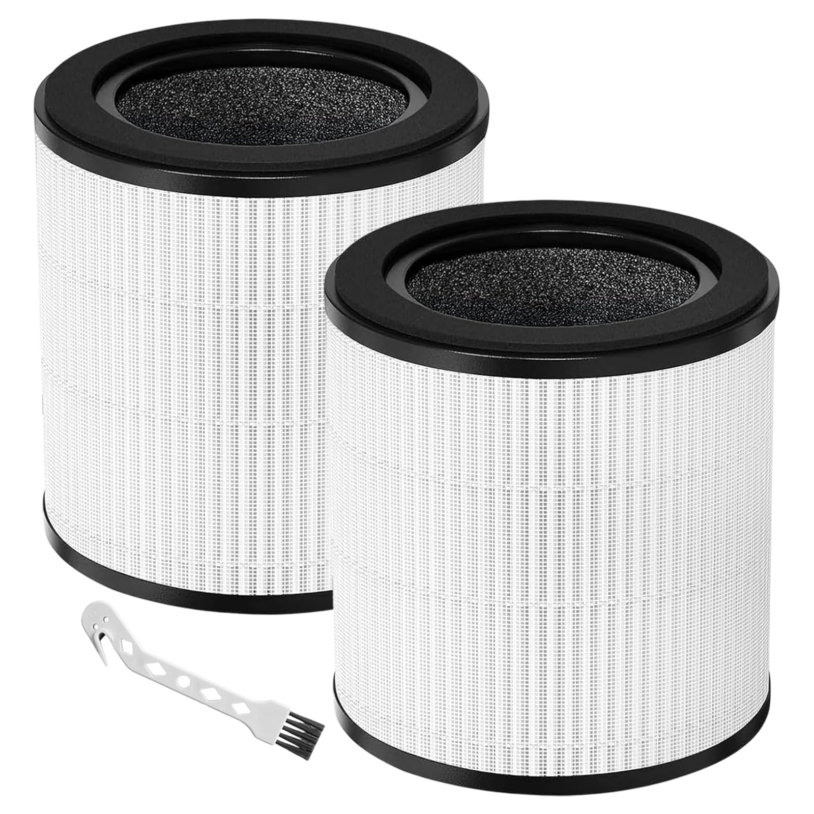 M05 Air Filter Compatible with MOOKA M05 & B-D02 Air Purifier 3-in-1 H13 True HEPA & Activated Carbon Replacement Filter for Smoke Odor Dander Pollen (2 Pack)
