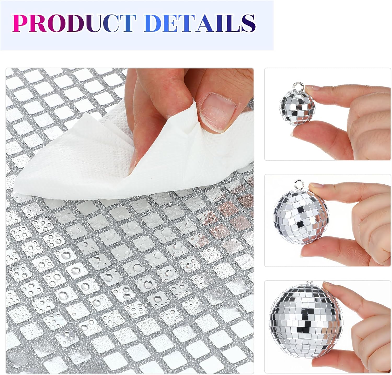 VioraWhite 13 Pcs Disco Party Table Decorations 11. 8 x 108 Inch Glitter Table Runners Disco Ball Centerpiece Cake Toppers for 70s 80s Birthday Bachelorette Wedding Decor Supplies