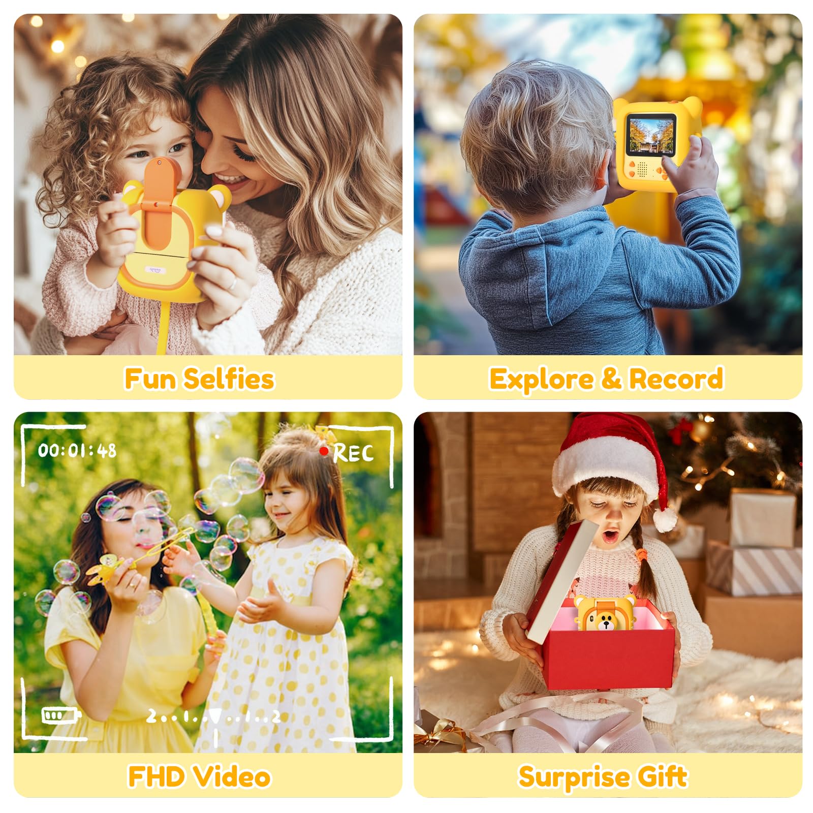 ARNSSIEN Appareil Photo Enfant Instantané 2,4 Appareil Photo Flip 180° | 1080P Impression instantanée, 7 Rouleaux (R/Or/B/V+3 N&B), Selfie, facile à utiliser, Cadeau Noël et Anniversaire 3-12 ans,M2 ARNSSIEN Appareil Photo Enfant Instantané 2,4 Appareil Photo Flip 180° | 1080P Impression instantanée, 7 Rouleaux (R/Or/B/V+3 N&B), Selfie, facile à utiliser, Cadeau Noël et Anniversaire 3-12 ans,M2