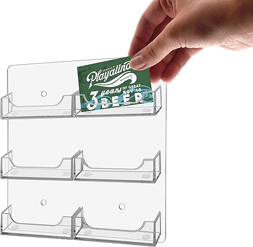 Miniatura 47 de Marketing Holders Tarjetero de pared con accesorios para colgar para tarjetas de regalo o citas de 3.5 x 2 pulgadas, oficinas corporativas dentales