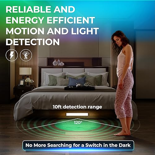 Miniatura 4 de DECOLURE Luces para debajo del gabinete (paquete de 2)  Luces inalámbricas para debajo de la encimera con sensor de movimiento para cocina con 13