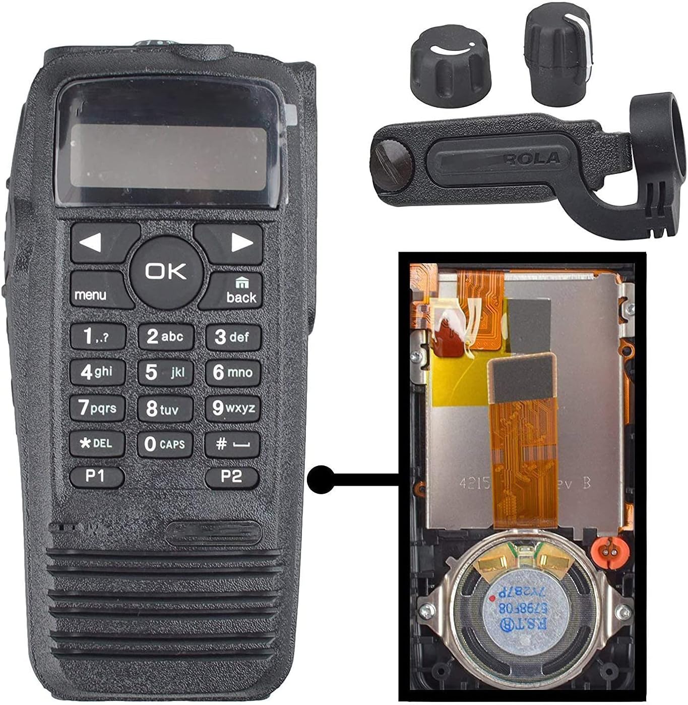 Amasu XPR6550 PMLN4646 Black Housing Case Front Cover with Speaker Compitable with XPR6550 XPR6580 XIR P8268 XIR P8260 DGP6150 DP3600 DP3601 Radio