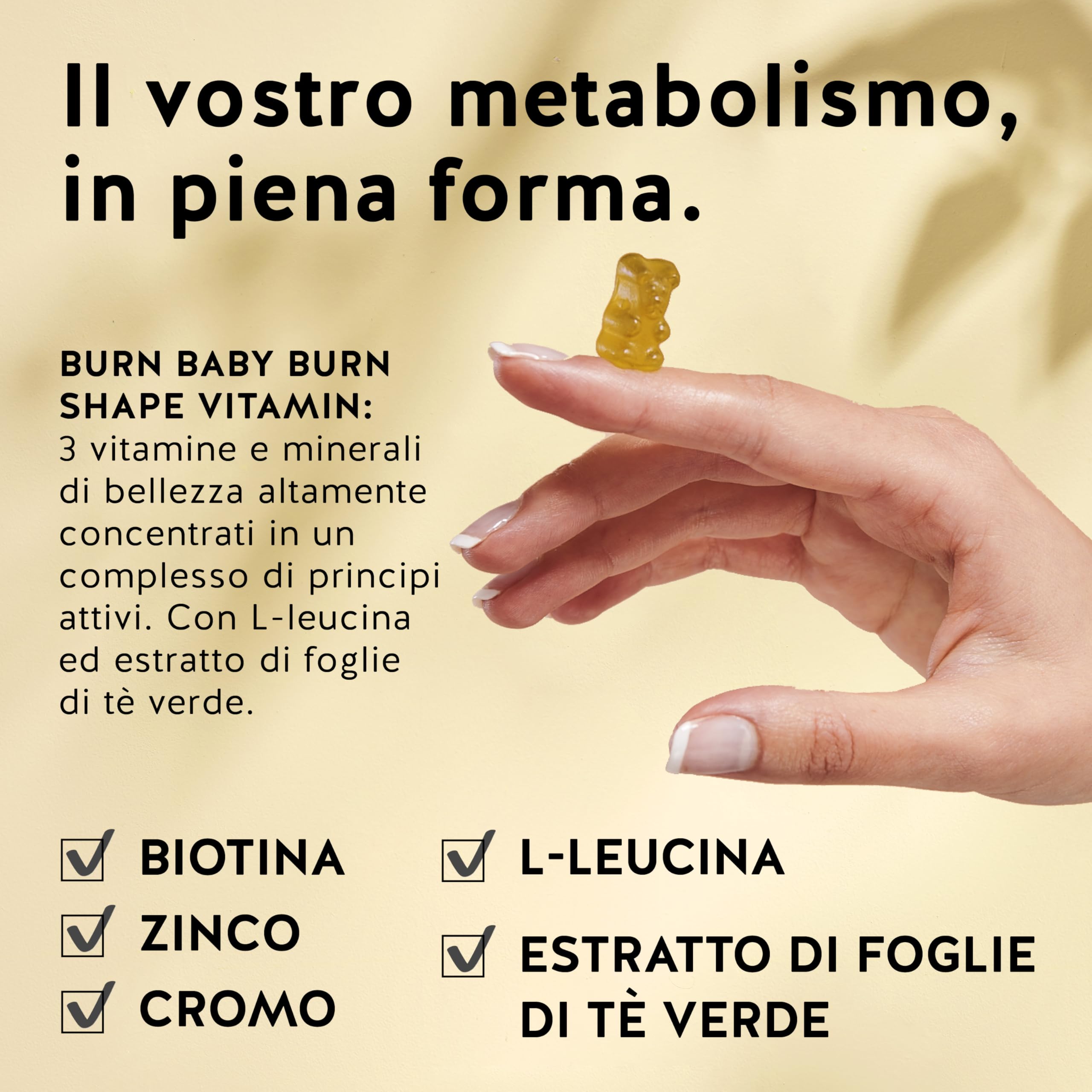Trio – Per capelli, pelle e linea – Tripla azione bellezza - Con biotina per i capelli, rame per la pelle e cromo per il metabolismo - 3x60 pezzi- Senza Zucchero, Vegano - Bears with Benefits