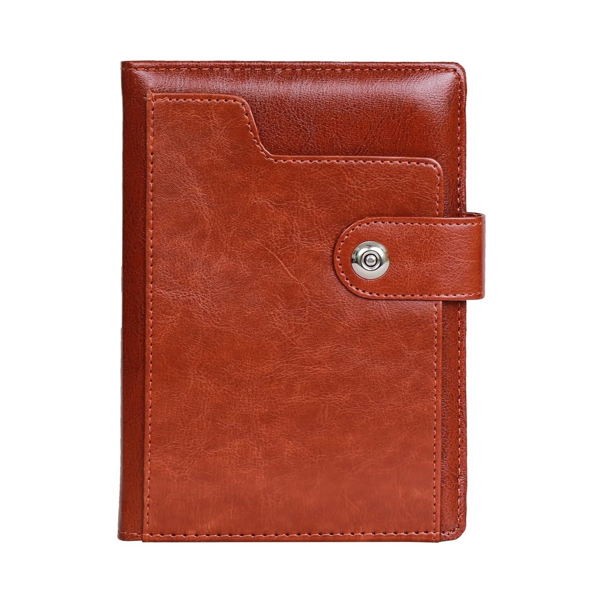 CrownLit Diary with Document Keeper, Pouch, Pocket Diary Color : Brown Size : A5