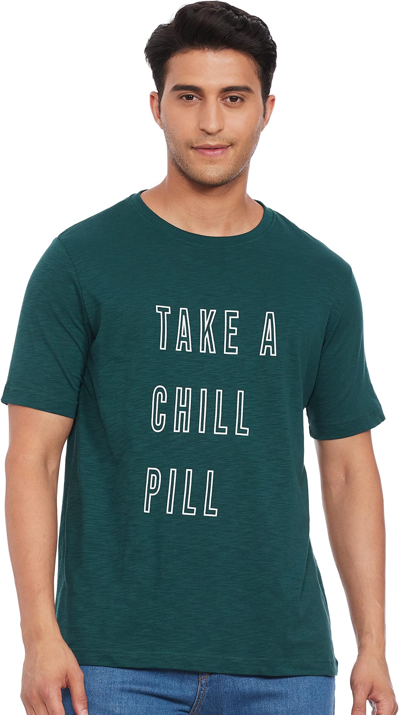 Amazon Brand - SymbolMen's Printed Regular Fit T-Shirt
