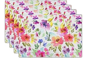 Floral Placemats Set of 4 - Bring Spring Vibes to Your Table
