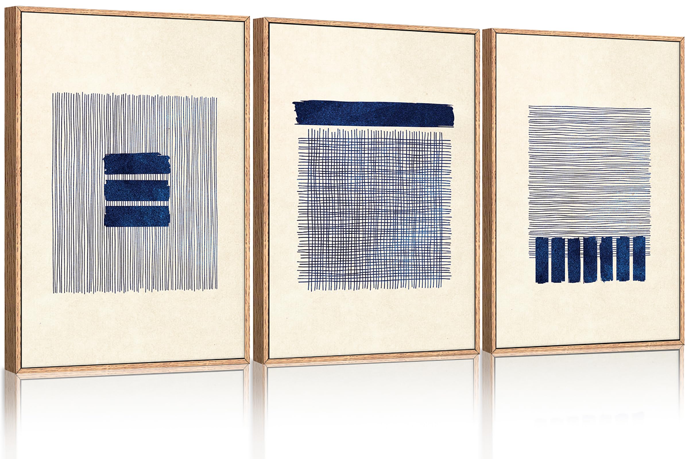 ANHUIB Boho Christian Framed Wall Decor Christian Framed Wall Art Set of 3 Minimalist Jesus Bible Story Canvas Artwork Minimalist Abstract Bible Line Canvas Painting for Living Room Bedroom 30×40cm