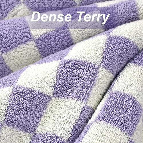 Miniatura 4 de Toallas de ducha para baño de 27.5 x 55 pulgadas, toallas de baño de secado rápido, toallas suaves (paquete de 2), bonitas toallas de baño a