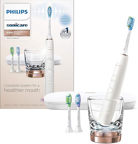 Philips Sonicare DiamondClean Smart 9300 Cepillo de dientes eléctrico recargable color oro rosa HX990361