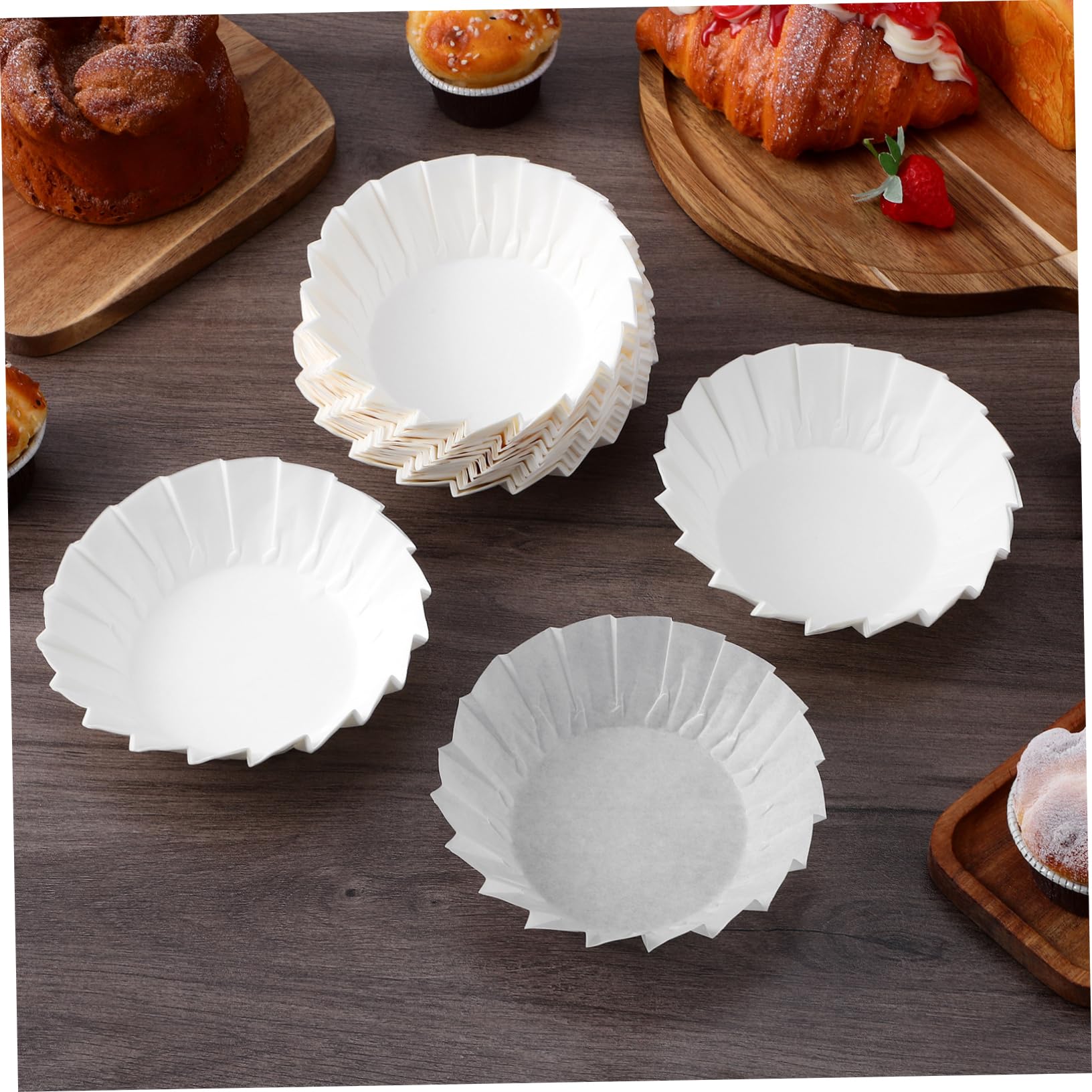 ABOOFAN 5 Sätze Kuchenform Bäckereibedarf Tosteter Muffin Förmchen Cupcake-papierförmchen Dessertbecher Aus Papier Muffinförmchen Für Hochzeiten Weihnachts-cupcake-förmchen 200 Stück * 5