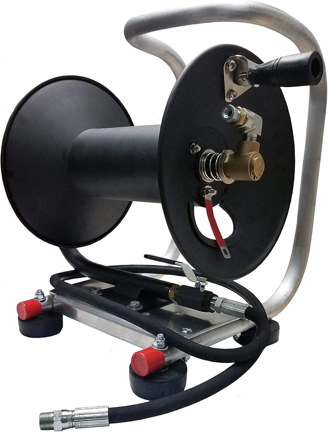 Ultimate Washer Sewer Jetter Hose Reel Kit for 200 FT of 1/8” Jetter Hose, 4000 PSI, 4.5 Size Nozzles