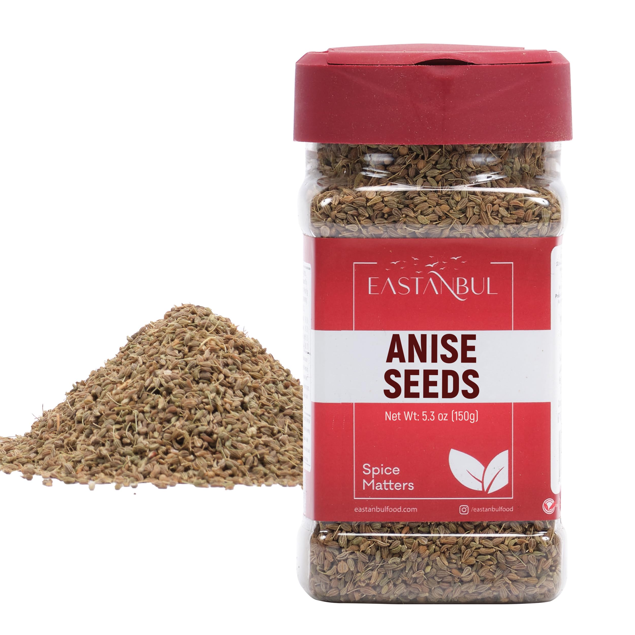 Eastanbul Anise Seeds Whole, 5.3oz, Anise Seeds For Baking, Licorice-Like Full Flavor, Suitable to Obtain Powder, AKA Anis, Aniseed, Anis for Baking,
