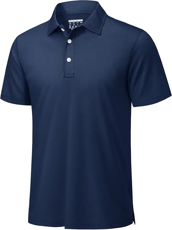 TACVASEN Mens Golf Shirt Dry Fit Mens Polo Shirts Short Sleeve Performance Golf Polos for Men with Collar Work Shirts