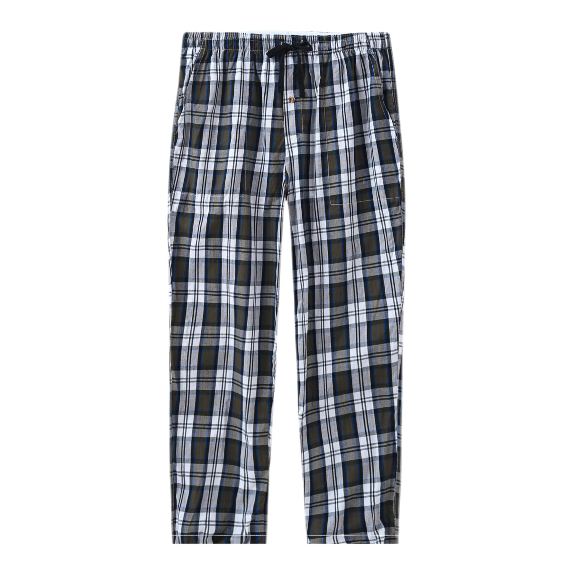 MoFiz Pantaloni Pigiama Uomo Cotone Lungo Pantaloni a Quadretti con Tasche