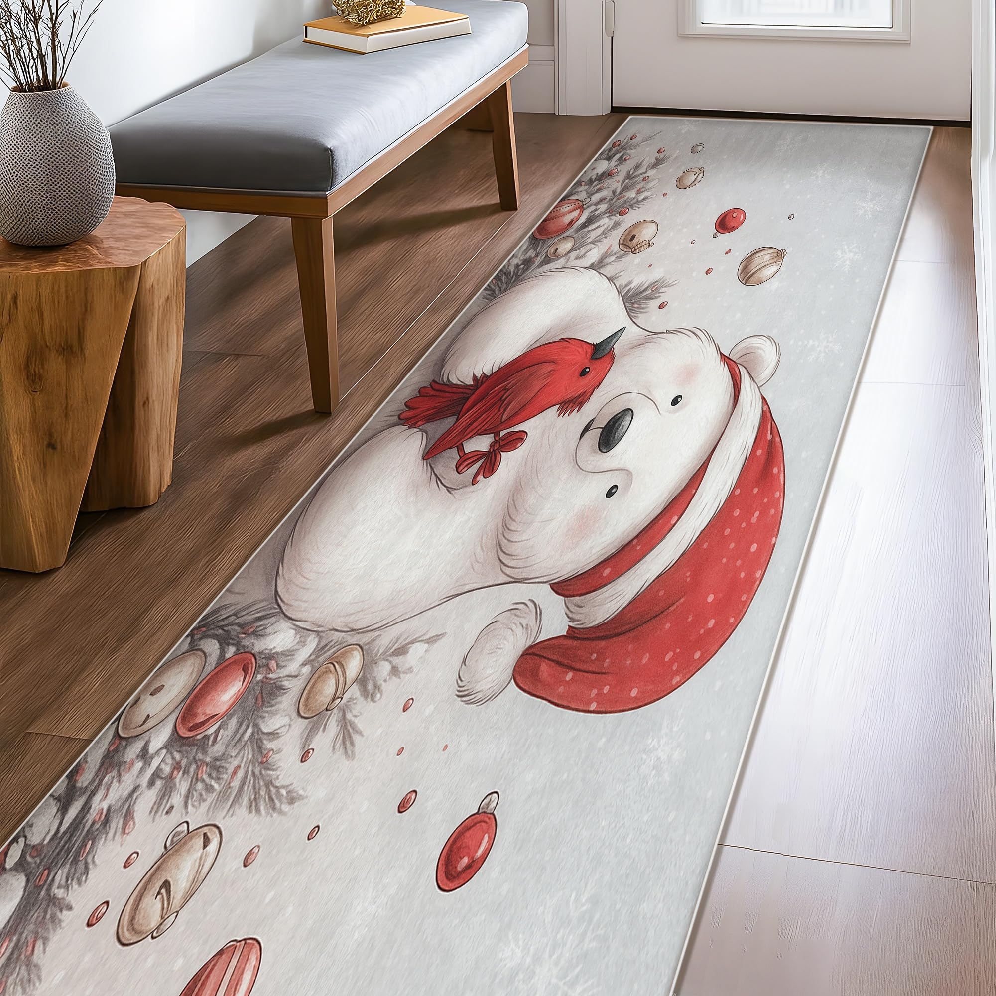 Tapis de couloir anti-poussière rouge 0,6x2,4m pour éviter les portes bloquées