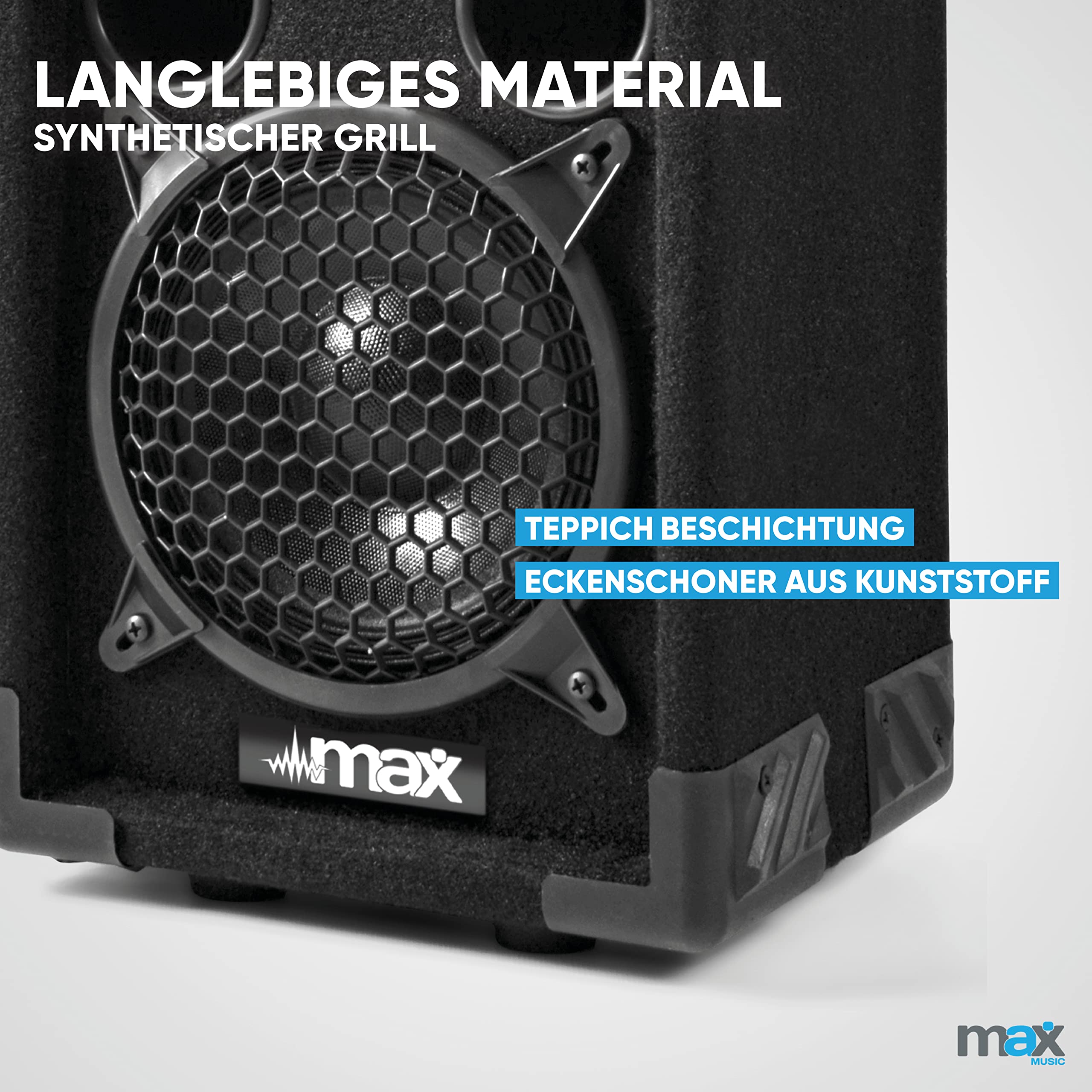 MAX26 PA Anlage Komplett Set 1200 Watt DJ Boxen Lautsprecher Schwarz