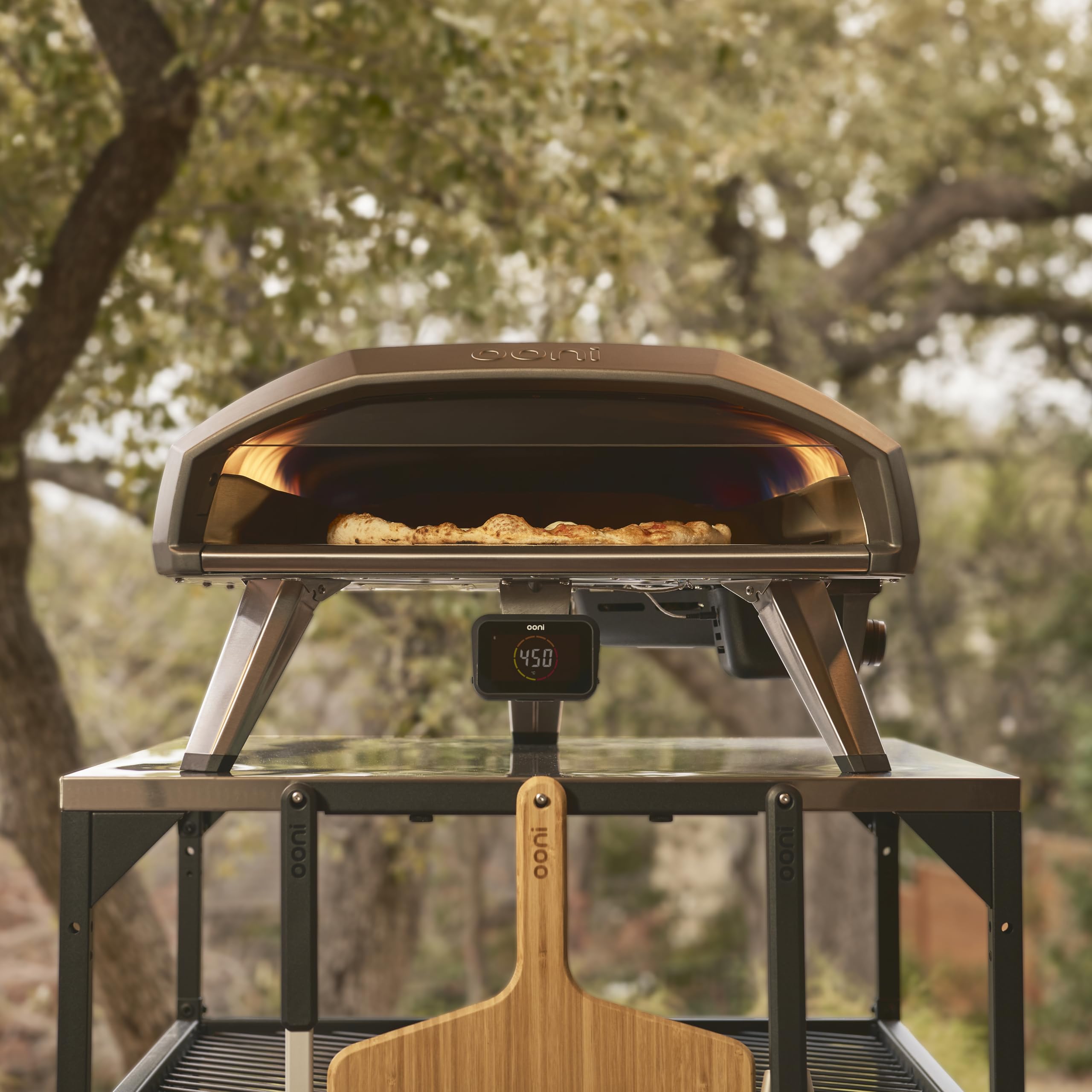 Ooni Koda 2 Pro – Four à Pizza à Gaz 18" – Noir Fonte – 2 Zones de Cuisson – Pizza Napolitaine en 60s – Four Extérieur Haute Performance - (37mbar Propane FR)