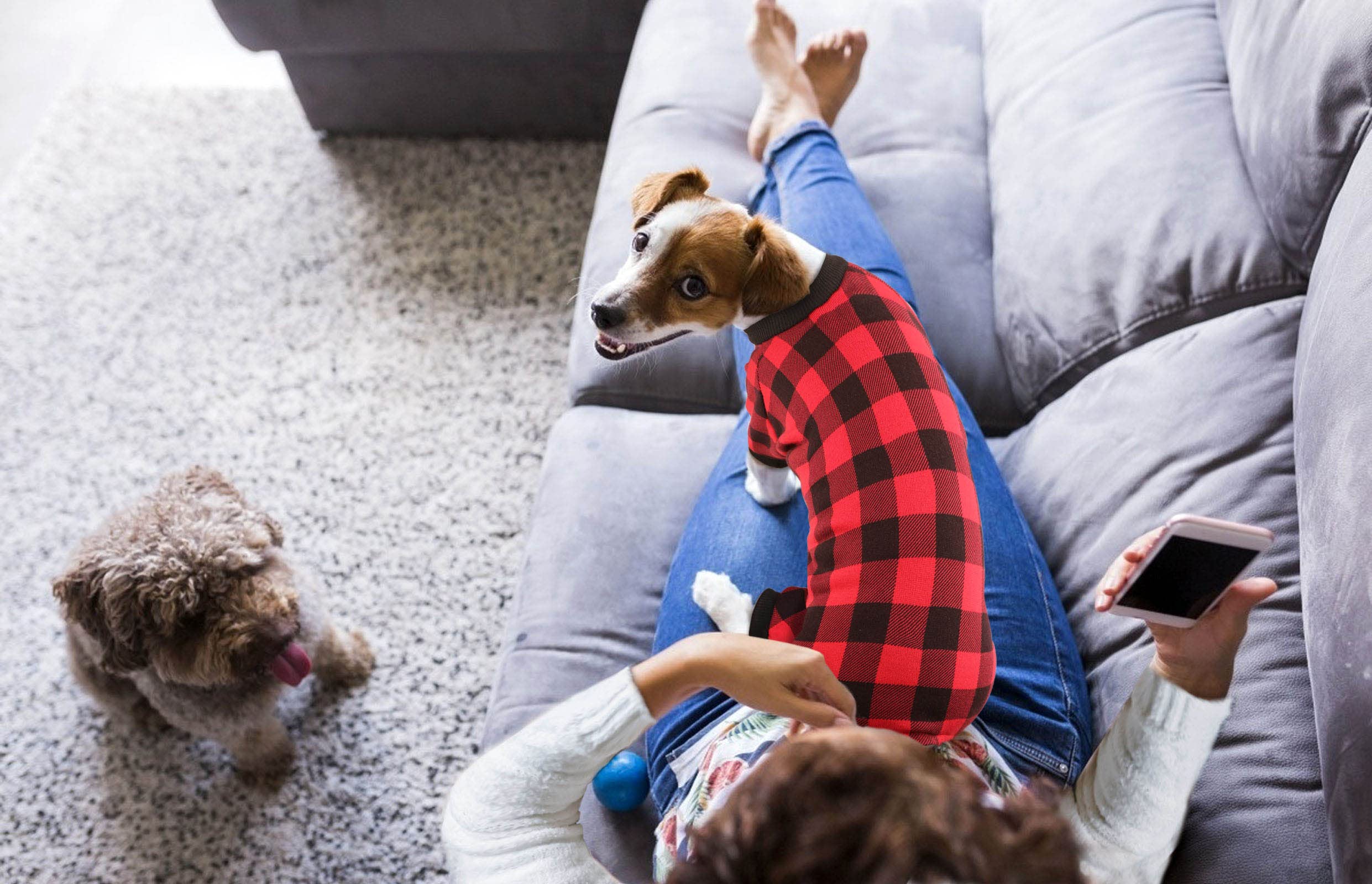 Suéter de forro polar para perro, suéter a cuadros para perro, ropa para perro, ropa para perro, suéter suave y cálido para mascotas, suéteres para perros niñas y niños (M)