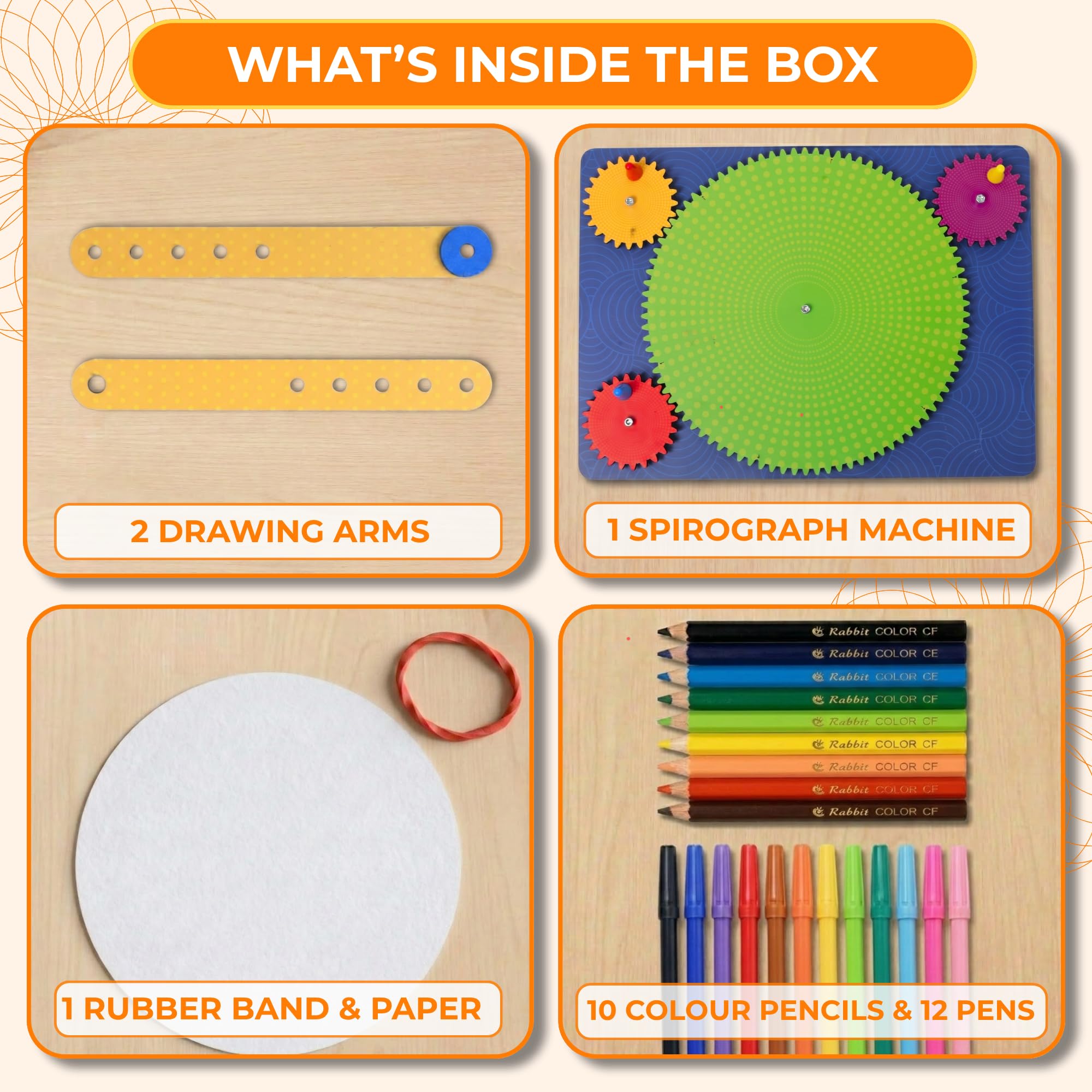 Toysbox Spirograph Machine A Fun Drawing Tool Art & Craft DIY Kit for Kids 4
