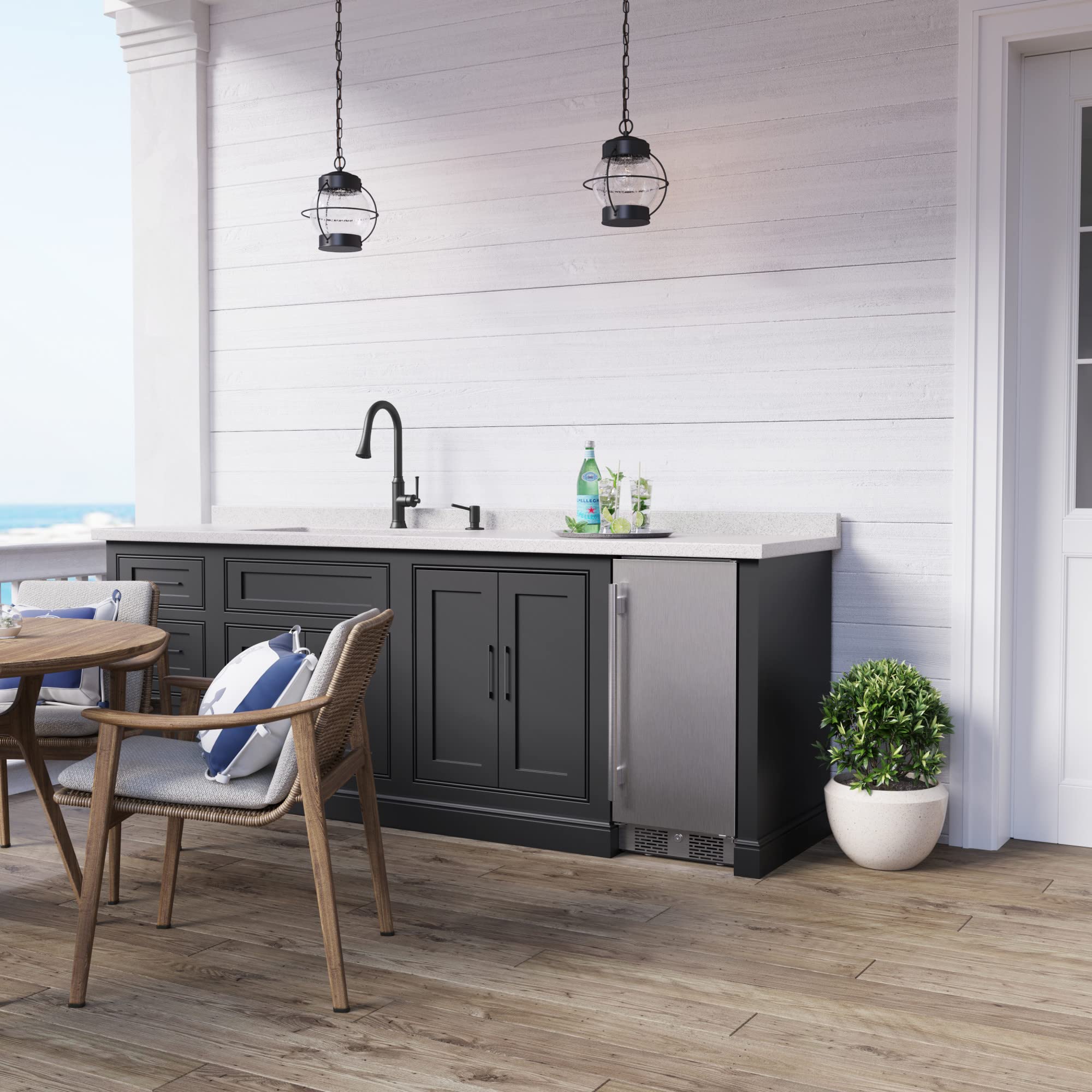 Avallon Afr152ssodrh 15 Inch Wide 3.3 Cu. Ft. Outdoor Compact Refrigerator With LED Lighting And Right Swing Door on Fridge.com - View 3